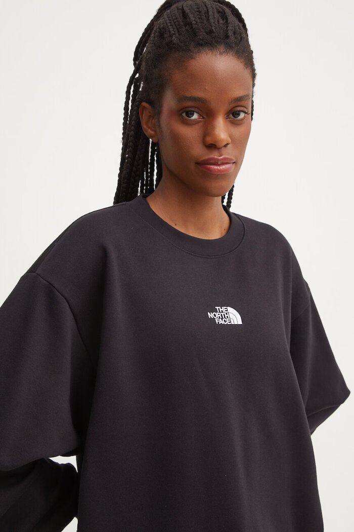 The North Face Суичър Essential Crew в черно с апликация NF0A89EPJK31