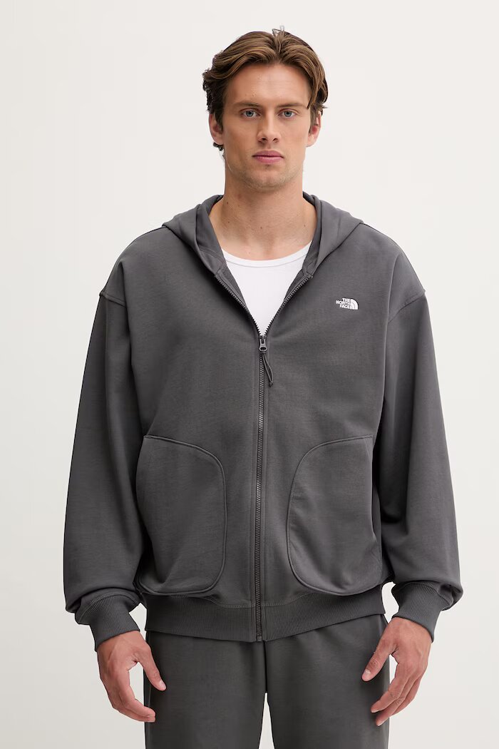 The North Face суичър мъжки от памук Essential Oversize сив NF0A8GQGRHI1