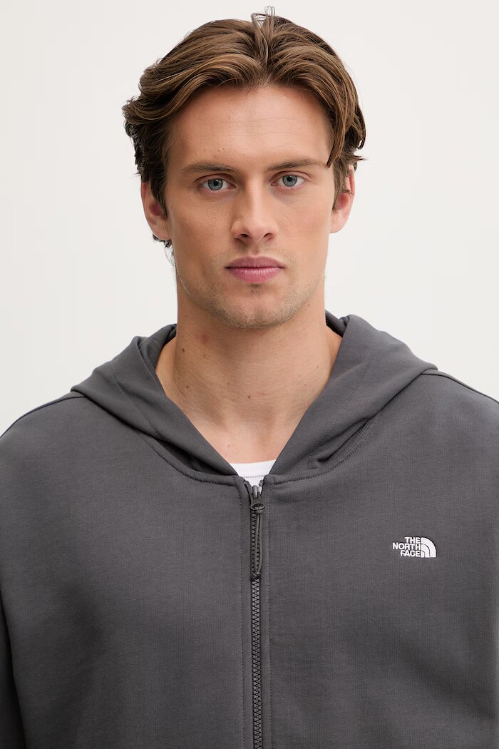 The North Face суичър мъжки от памук Essential Oversize сив NF0A8GQGRHI1