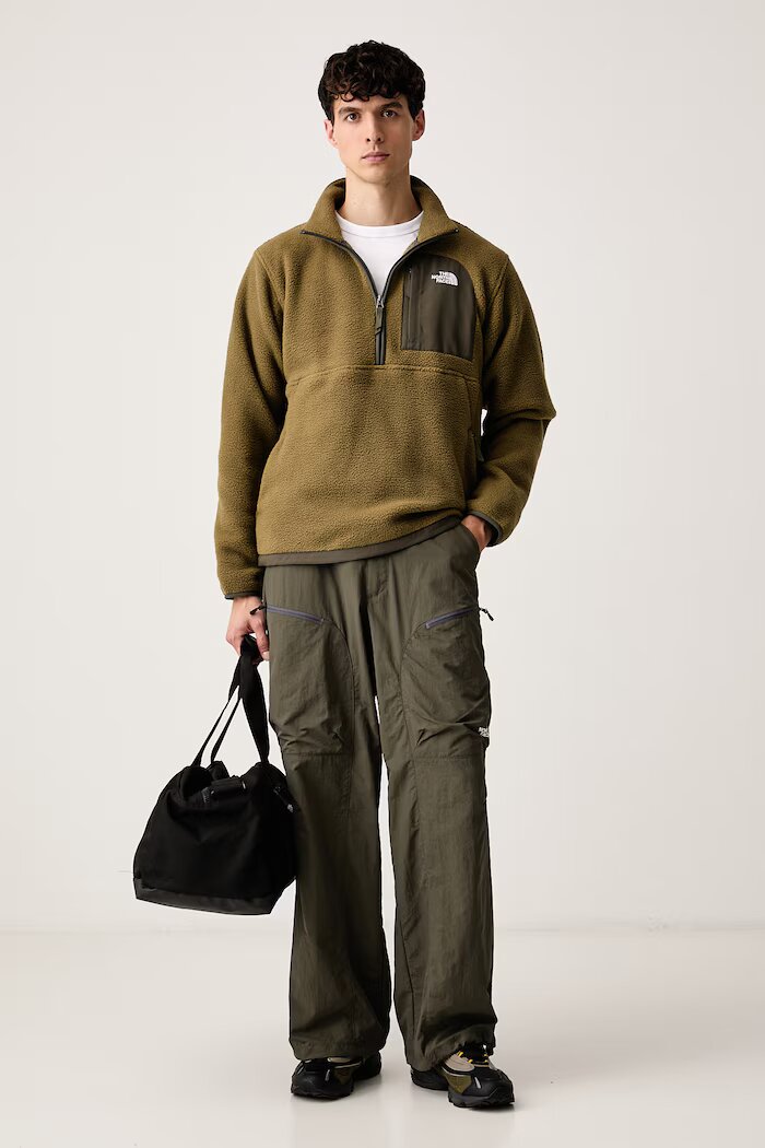 The North Face суичър мъжки от полар Yumiori зелен NF0A8FKPRL21