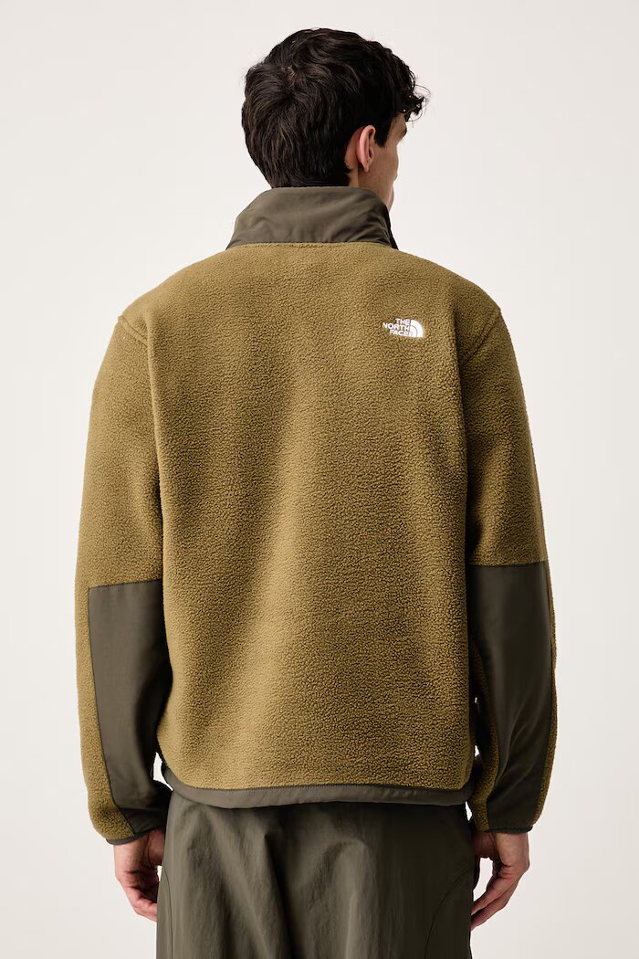 The North Face суичър мъжки от полар Yumiori зелен NF0A8FKPRL21