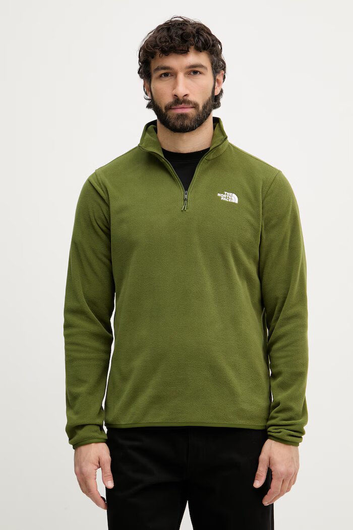 The North Face суичър мъжки от полар зелен NF0A8D0QBRI1