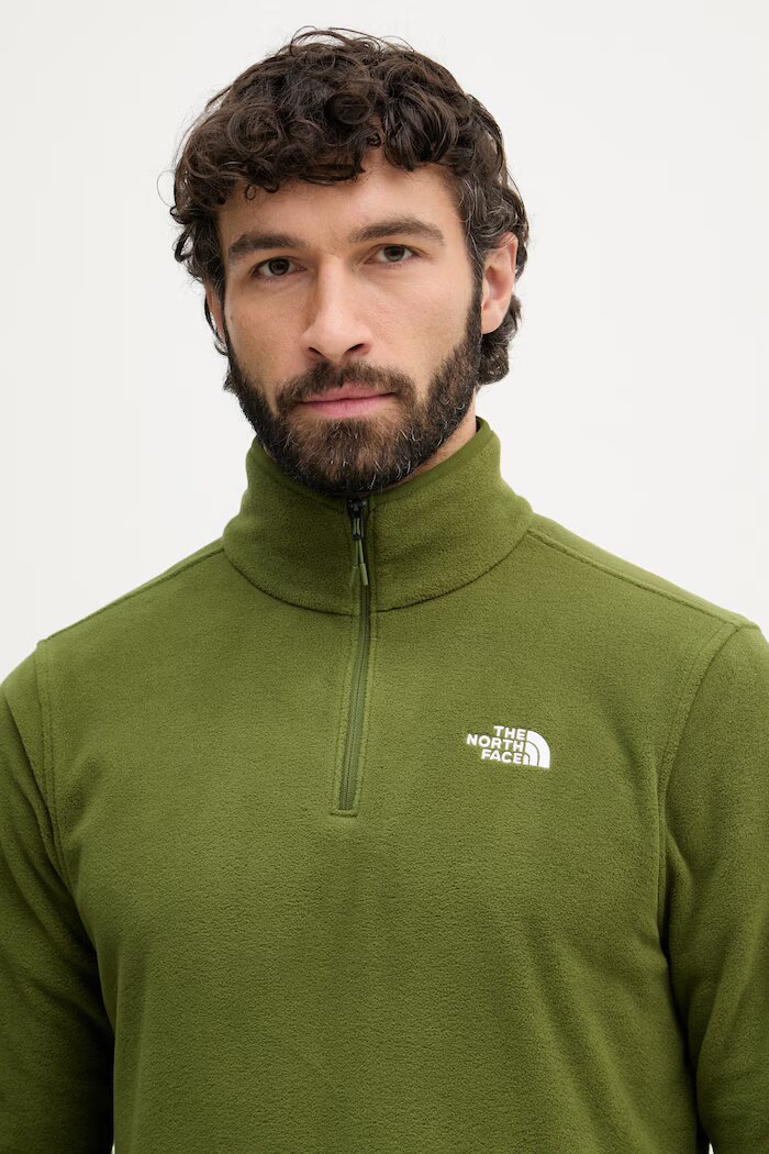 The North Face суичър мъжки от полар зелен NF0A8D0QBRI1