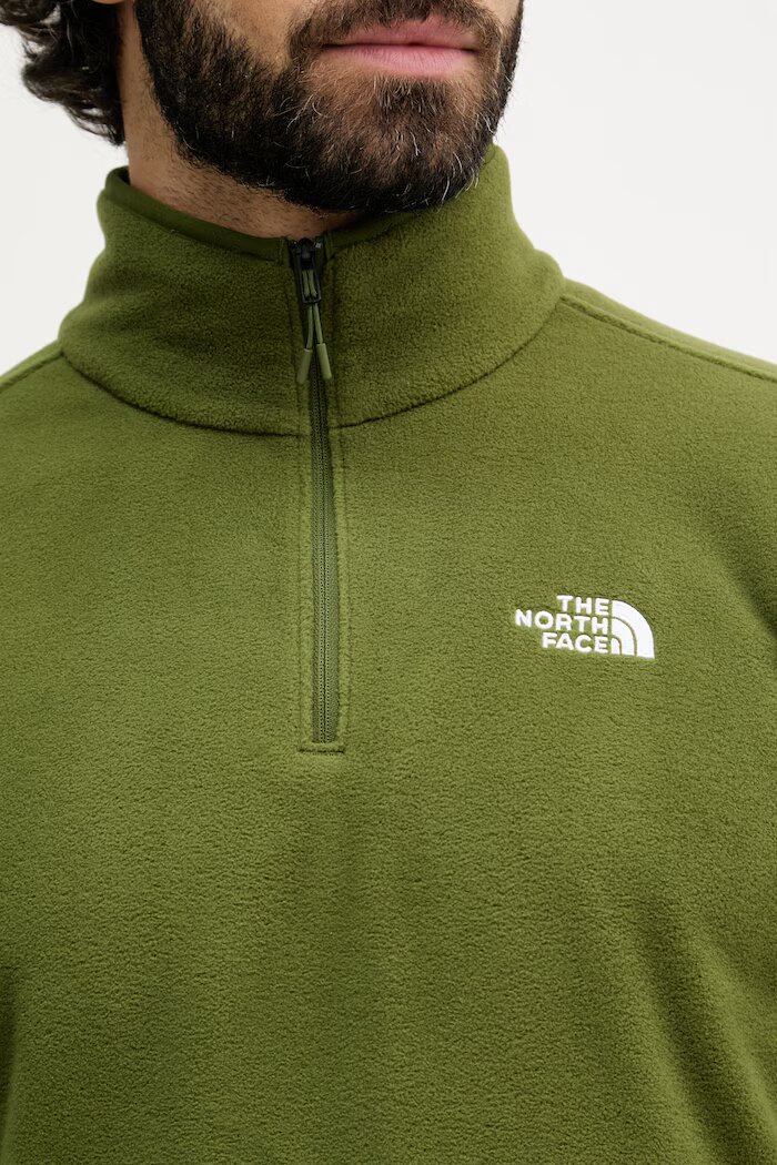 The North Face суичър мъжки от полар зелен NF0A8D0QBRI1
