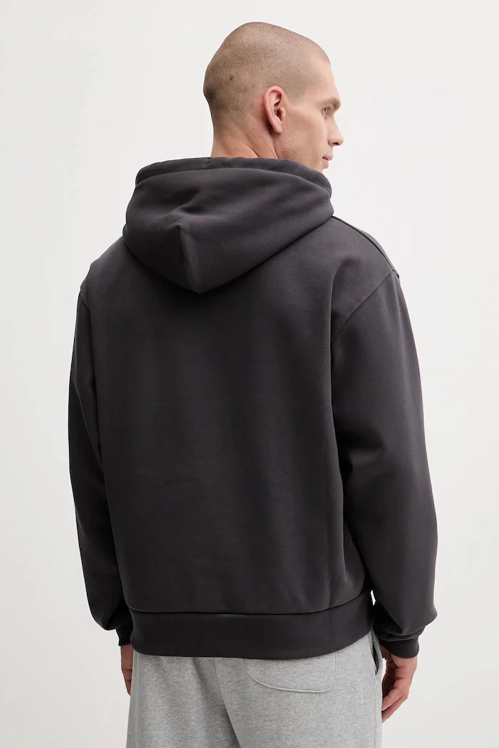The North Face Суичър Redbox мъжки в сиво с качулка с изчистен дизайн NF0A8EFZ0SA1