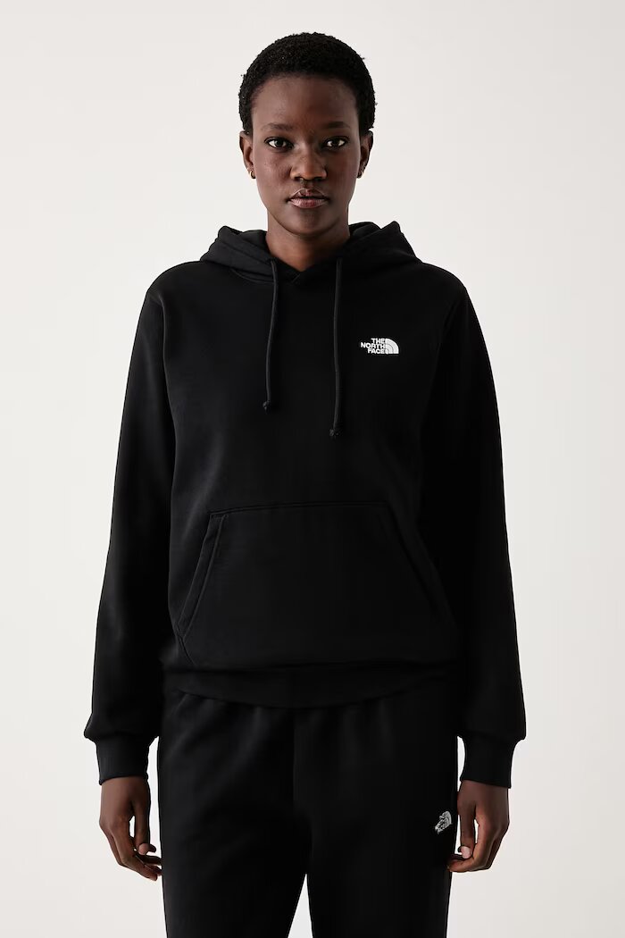 The North Face суичър с качулка дамски с памук Evolution черен NF0A8CWNJK31