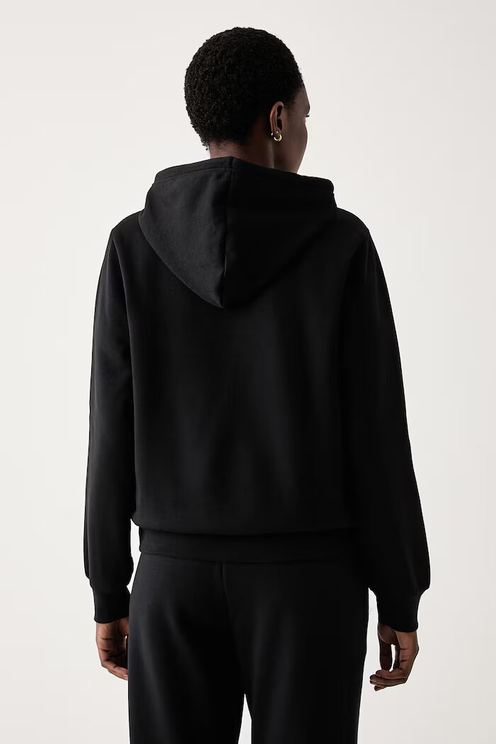 The North Face суичър с качулка дамски с памук Evolution черен NF0A8CWNJK31