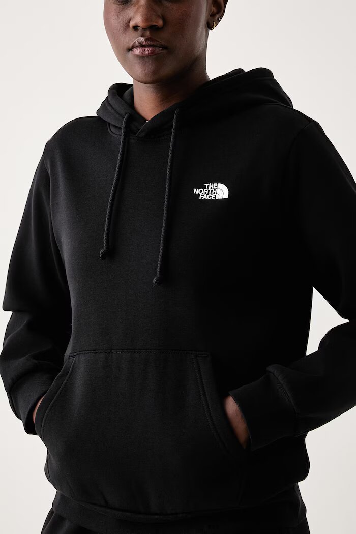 The North Face суичър с качулка дамски с памук Evolution черен NF0A8CWNJK31