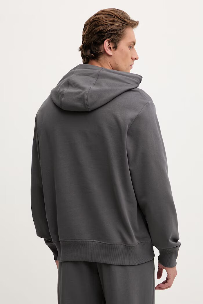 The North Face суичър с качулка мъжки от памук Essential Light сив NF0A8GQDRHI1