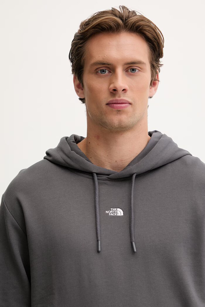 The North Face суичър с качулка мъжки от памук Essential Light сив NF0A8GQDRHI1