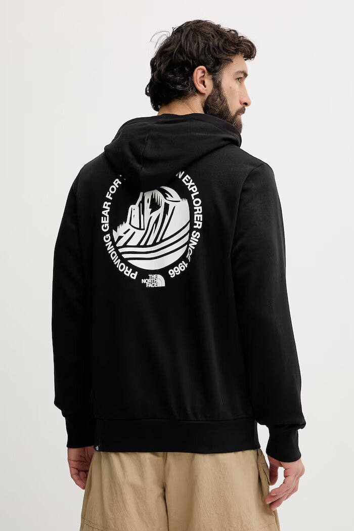 The North Face суичър с качулка мъжки памучен MONTE черен NF0A8GA8JK31