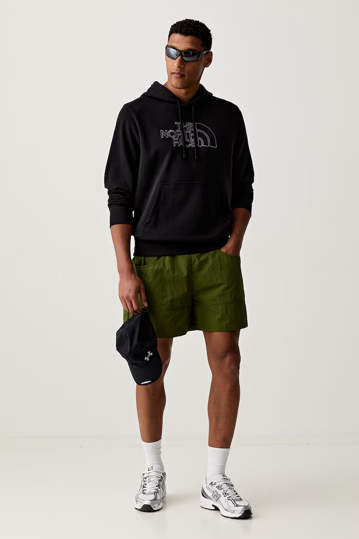 The North Face суичър с качулка мъжки с памук Drew Peak Light черен NF0A8C1BW9O1