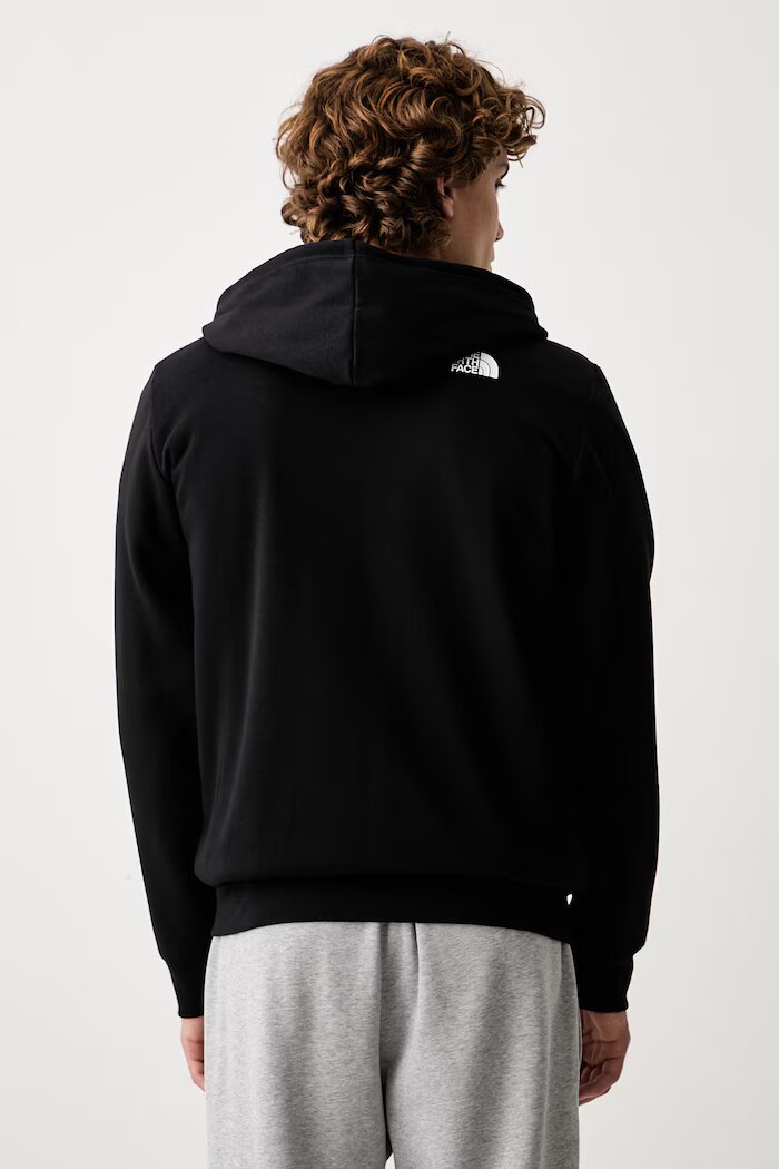 The North Face суичър с цип и качулка мъжки с памук Box Regular черен NF0A8JAZJK31