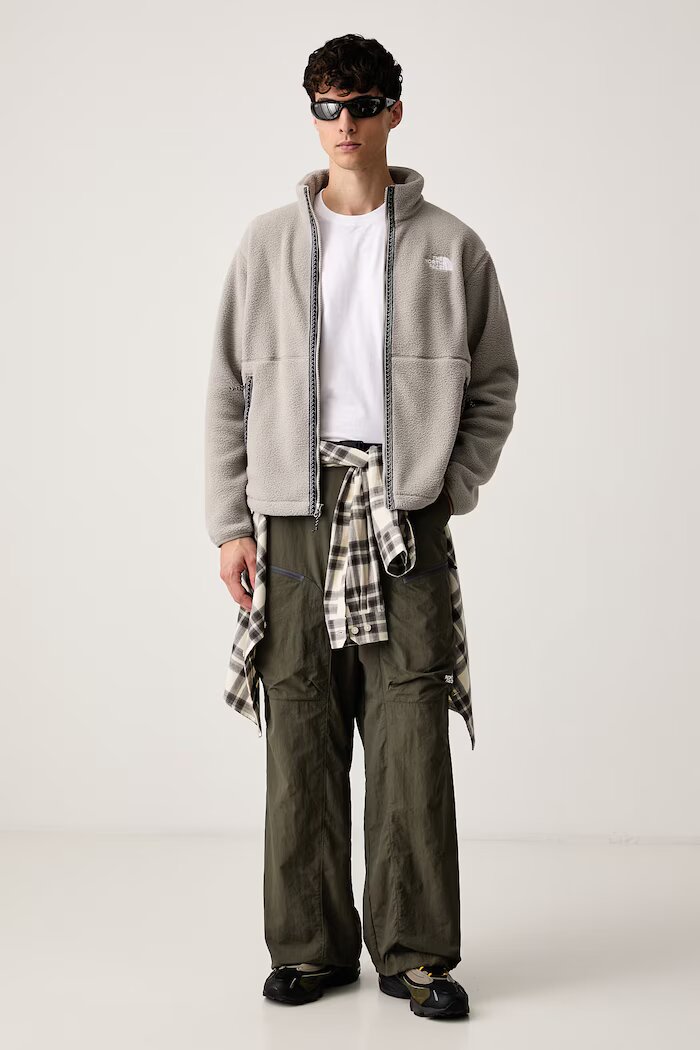 The North Face суичър с цип мъжки от полар Fleeski Fz Jacket сив NF0A88XQ2MB1