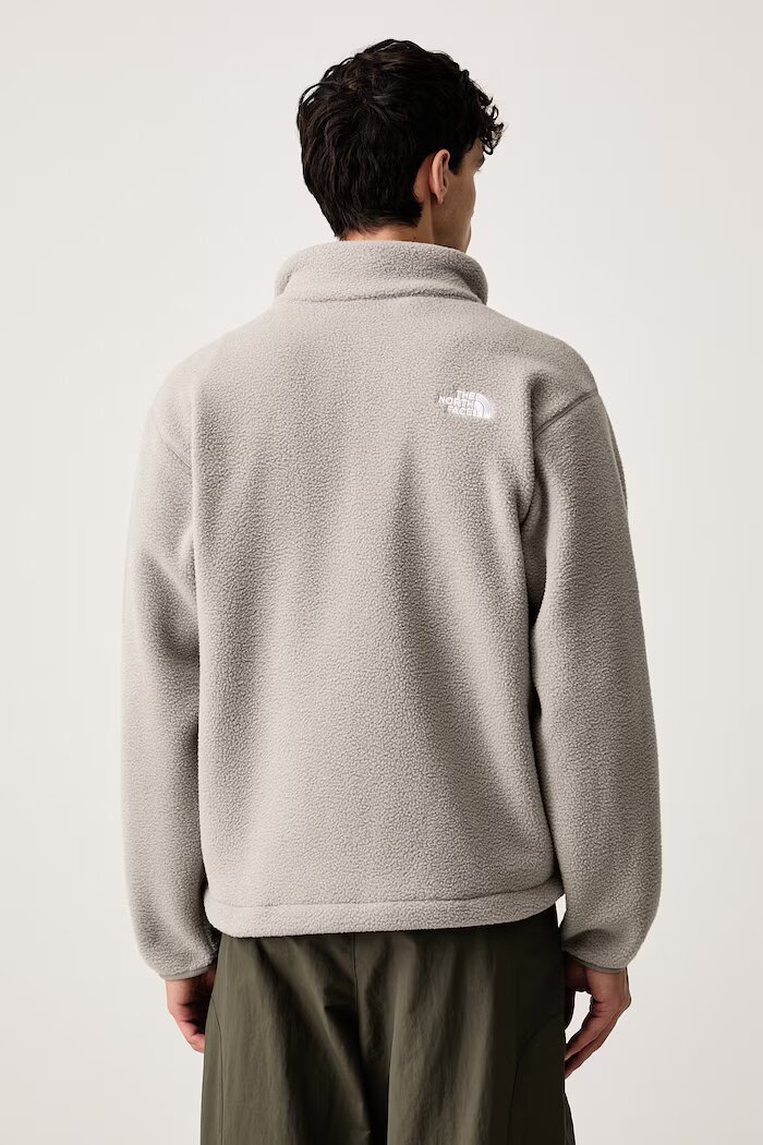 The North Face суичър с цип мъжки от полар Fleeski Fz Jacket сив NF0A88XQ2MB1