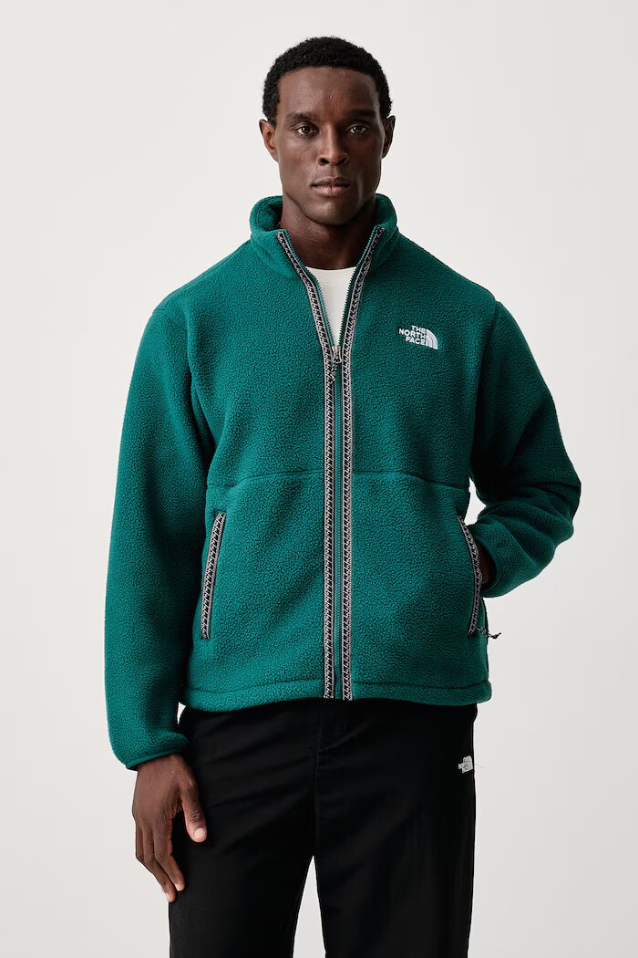 The North Face суичър с цип мъжки от полар Fleeski Fz Jacket тюркоазен NF0A88XQN4J1