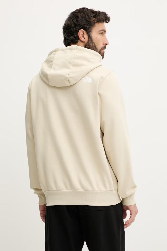 The North Face Суичър Simple Dome мъжки в бежово с качулка с изчистен дизайн NF0A89FCDOM1