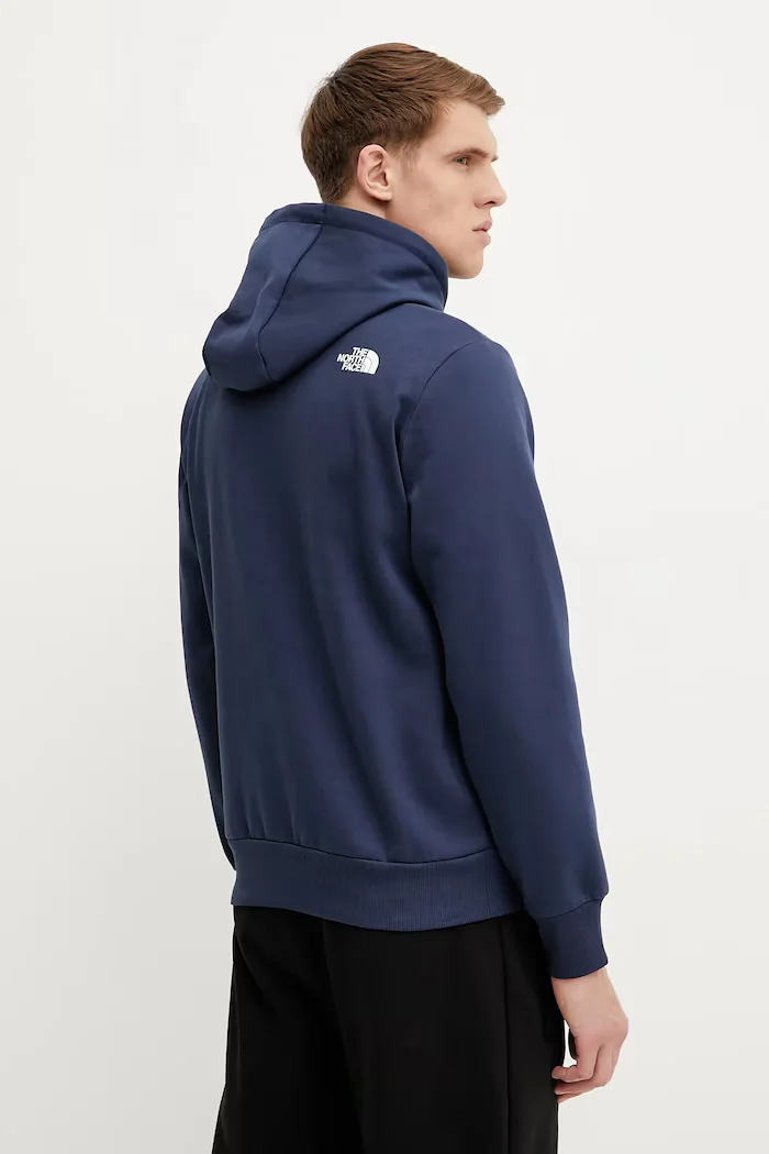 The North Face Суичър Simple Dome в тъмносиньо с качулка с принт NF0A89FC8K21