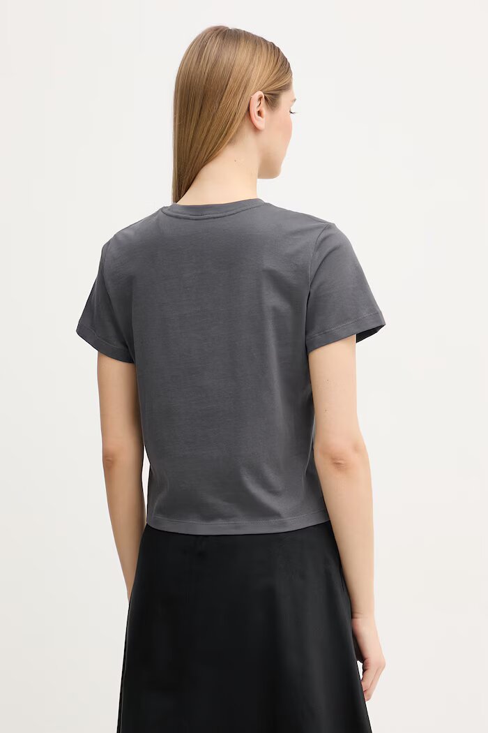 The North Face тениска basic дамска от памук Essential сива NF0A8GR1RHI1