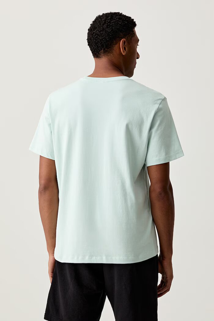 The North Face тениска basic мъжка от памук Essential Center Logo тюркоазена NF0A8GQEG701
