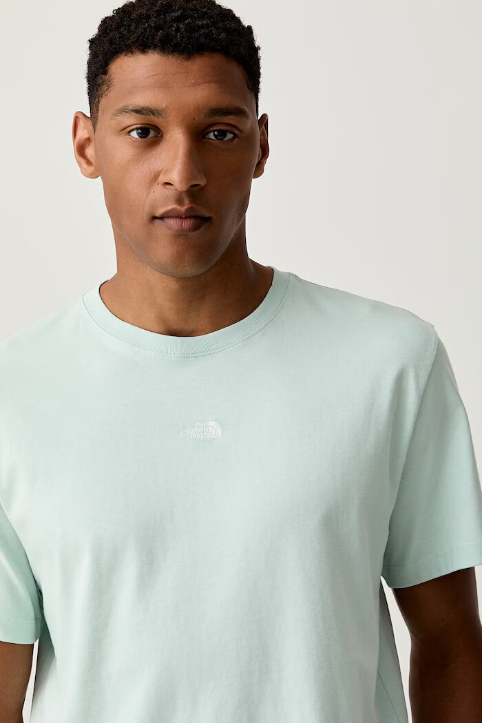 The North Face тениска basic мъжка от памук Essential Center Logo тюркоазена NF0A8GQEG701