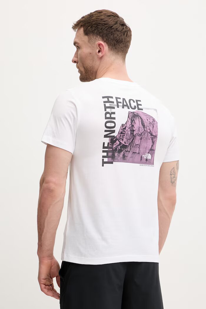 The North Face Тениска GRAPHIC в бяло с принт NF0A8GV0FN41