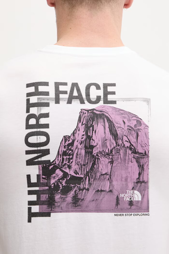 The North Face Тениска GRAPHIC в бяло с принт NF0A8GV0FN41