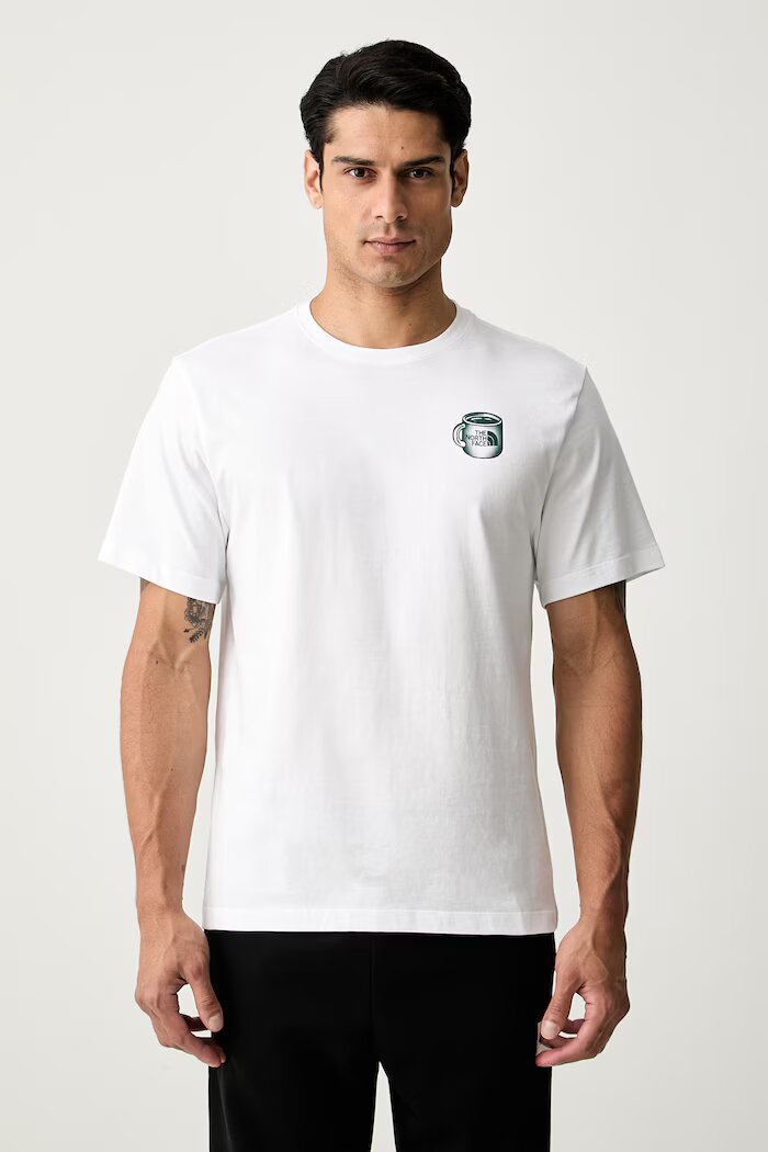 The North Face тениска мъжка от памук Basecamp бяла NF0A8JAAVD91