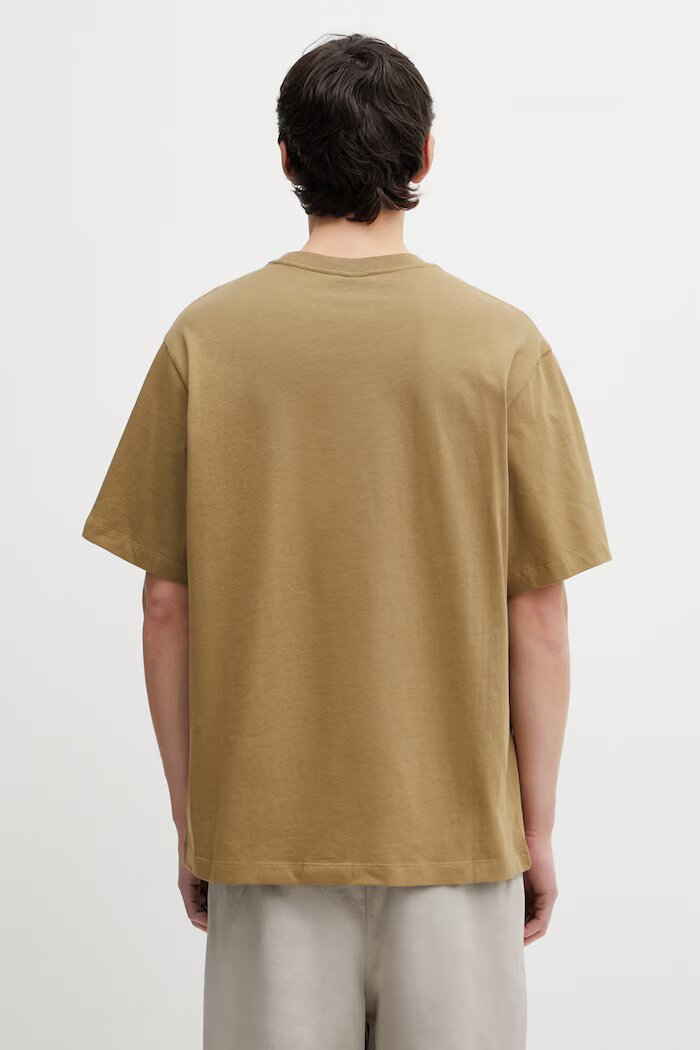 The North Face тениска мъжка от памук Essential Simple Dome зелена NF0A8EVW2EL1