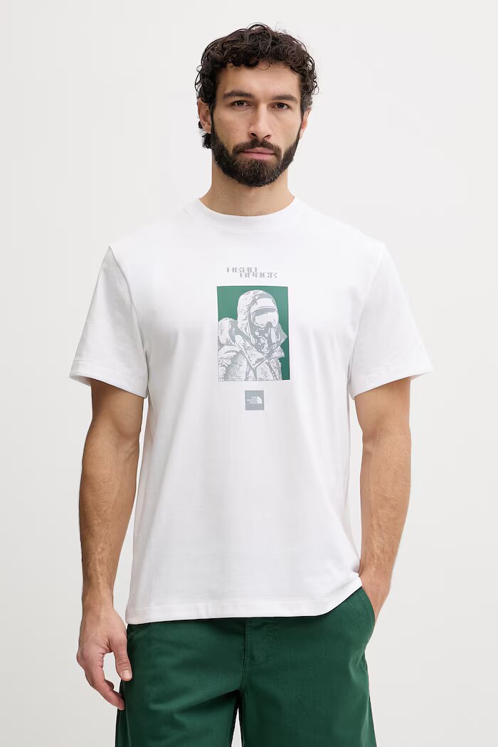 The North Face тениска мъжка памучна EXPLORER RELAXED бяла NF0A8G9MFN41
