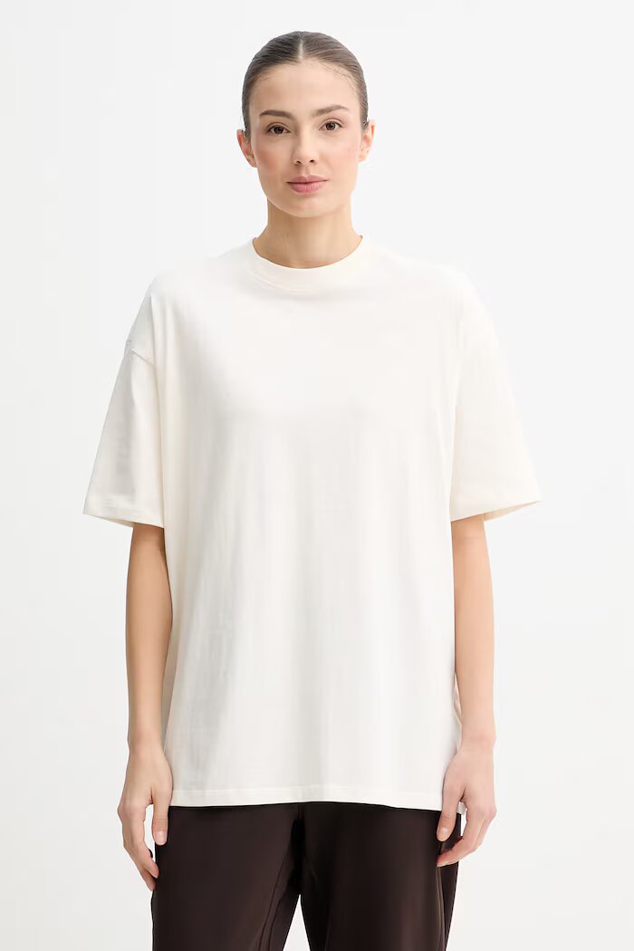 The North Face тениска женска памучна Essential Simple Dome бежова NF0A8EVXQLI1