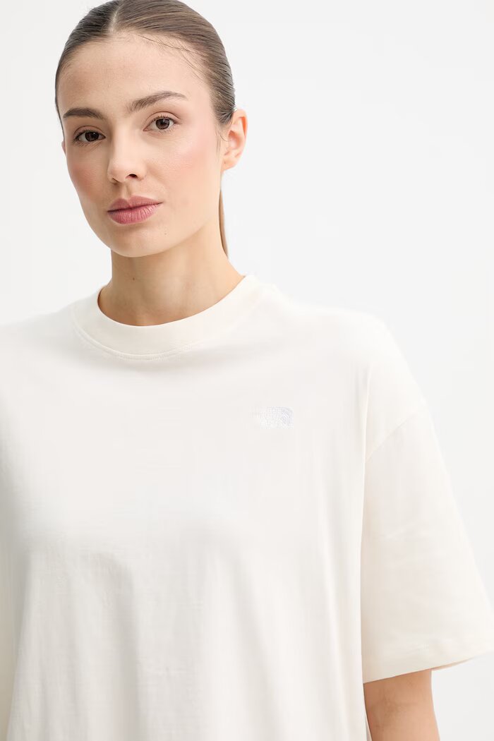 The North Face тениска женска памучна Essential Simple Dome бежова NF0A8EVXQLI1