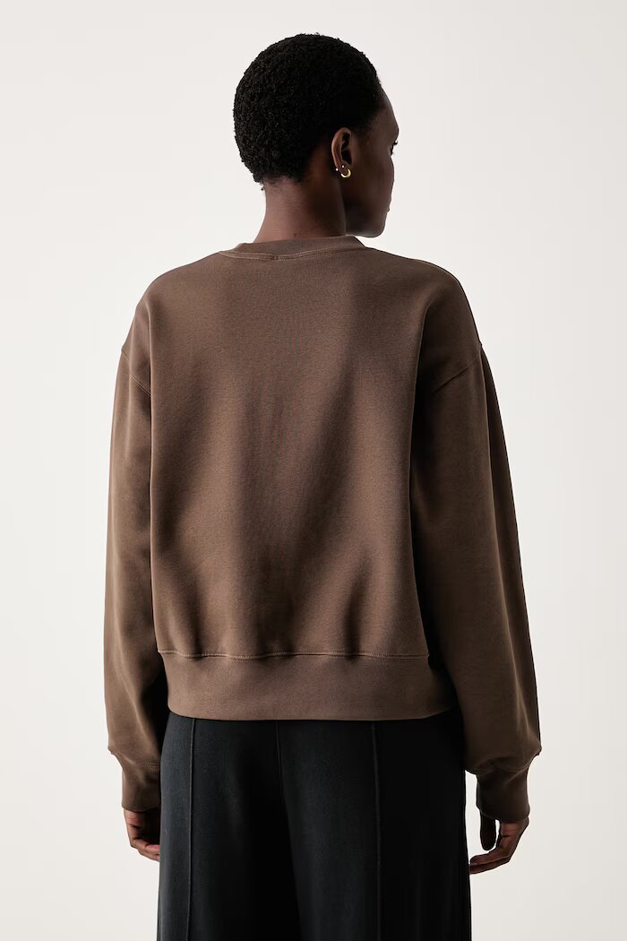 The North Face уголемен суичър дамски с памук Essential кафяв NF0A8HBY1OI1