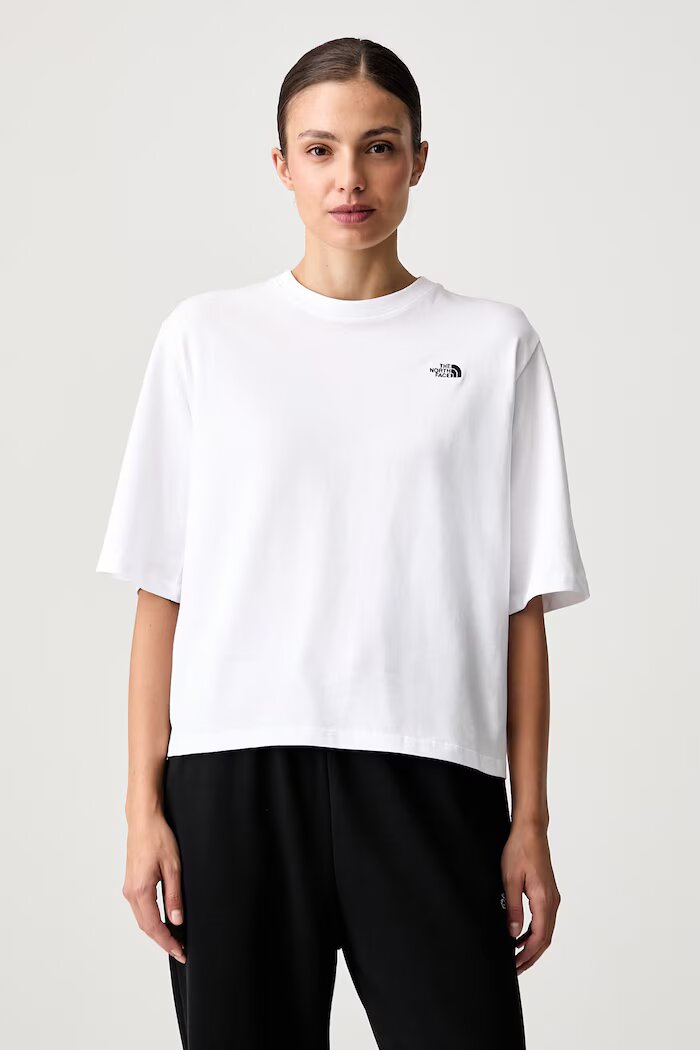 The North Face уголемена тениска дамска от памук Essential бяла NF0A8H71FN41