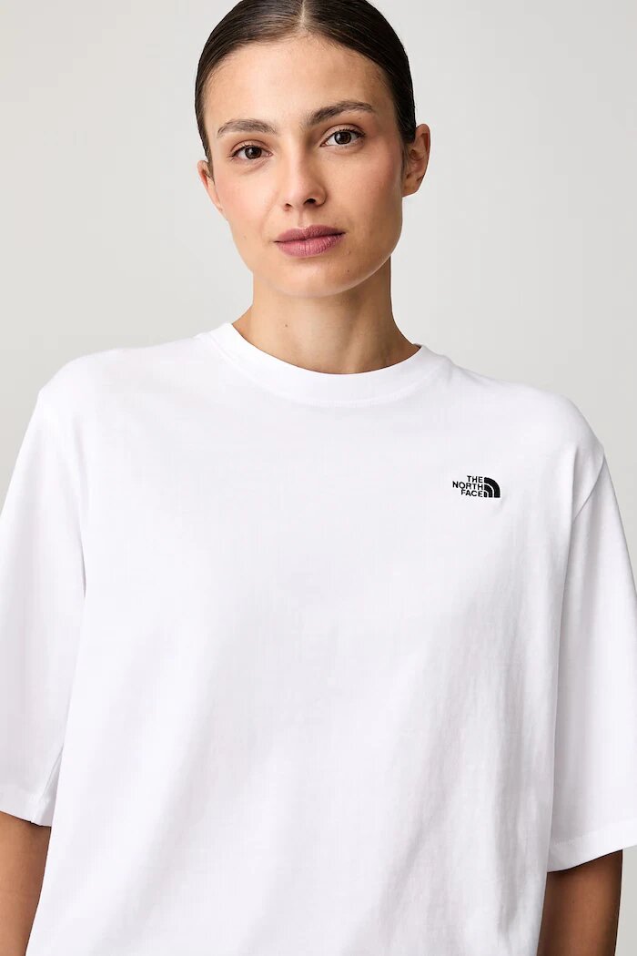 The North Face уголемена тениска дамска от памук Essential бяла NF0A8H71FN41