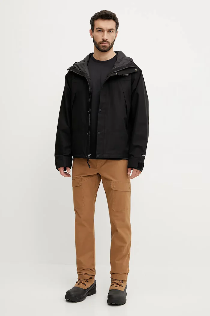 The North Face Яке Dryvent Mono Mountain в черно преходен модел с уголемена кройка NF0A88XFJK31