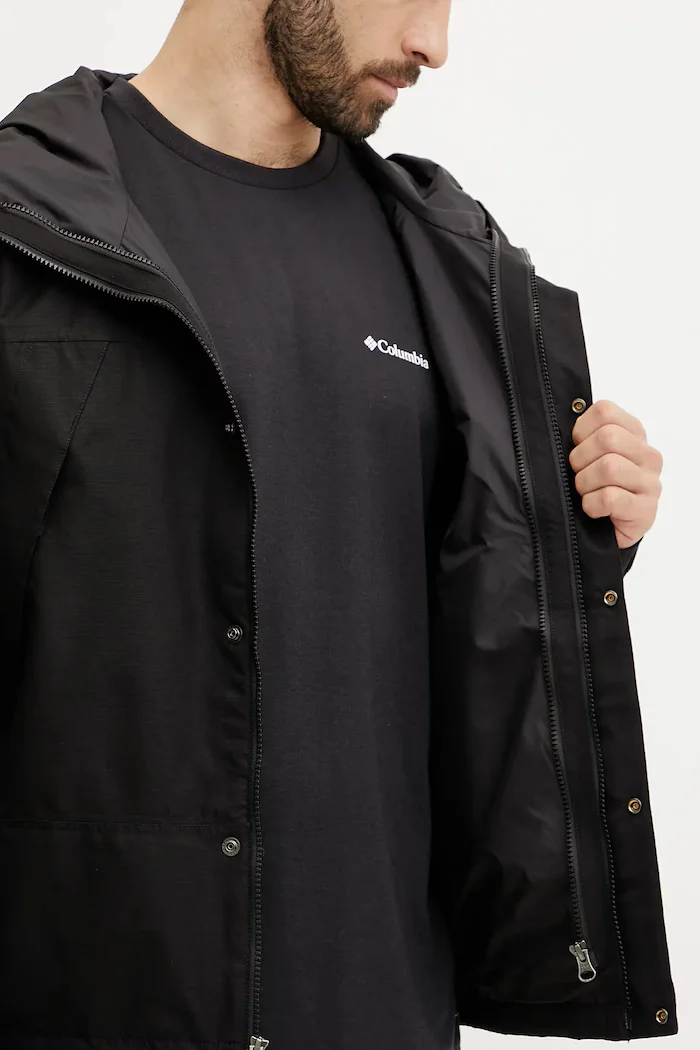 The North Face Яке Dryvent Mono Mountain в черно преходен модел с уголемена кройка NF0A88XFJK31