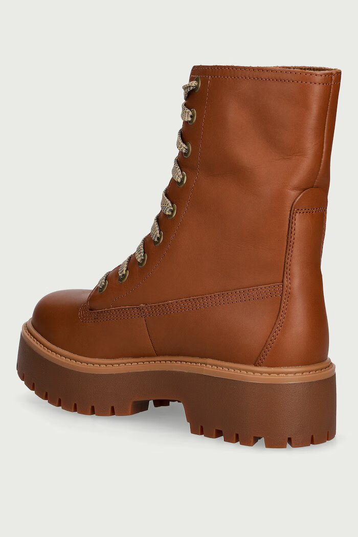 Timberland боти дамски от кожа Stone Street кафяви TB0A5SAHEM61