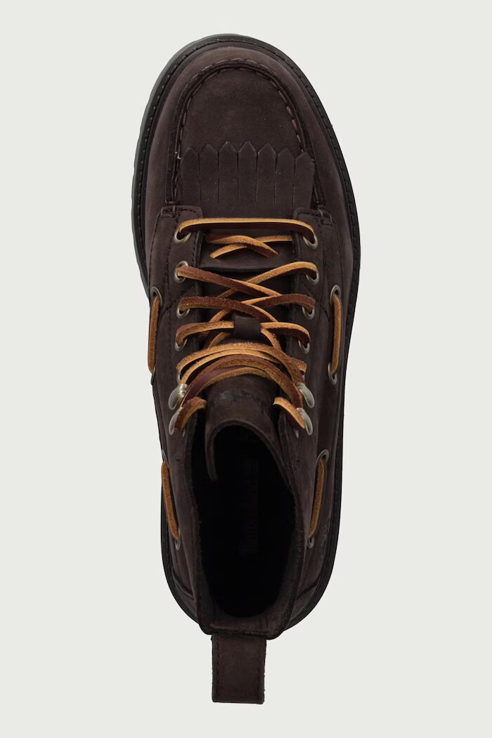 Timberland боти с платформа дамски от набук Stone Street кафяви TB0A27YZW071