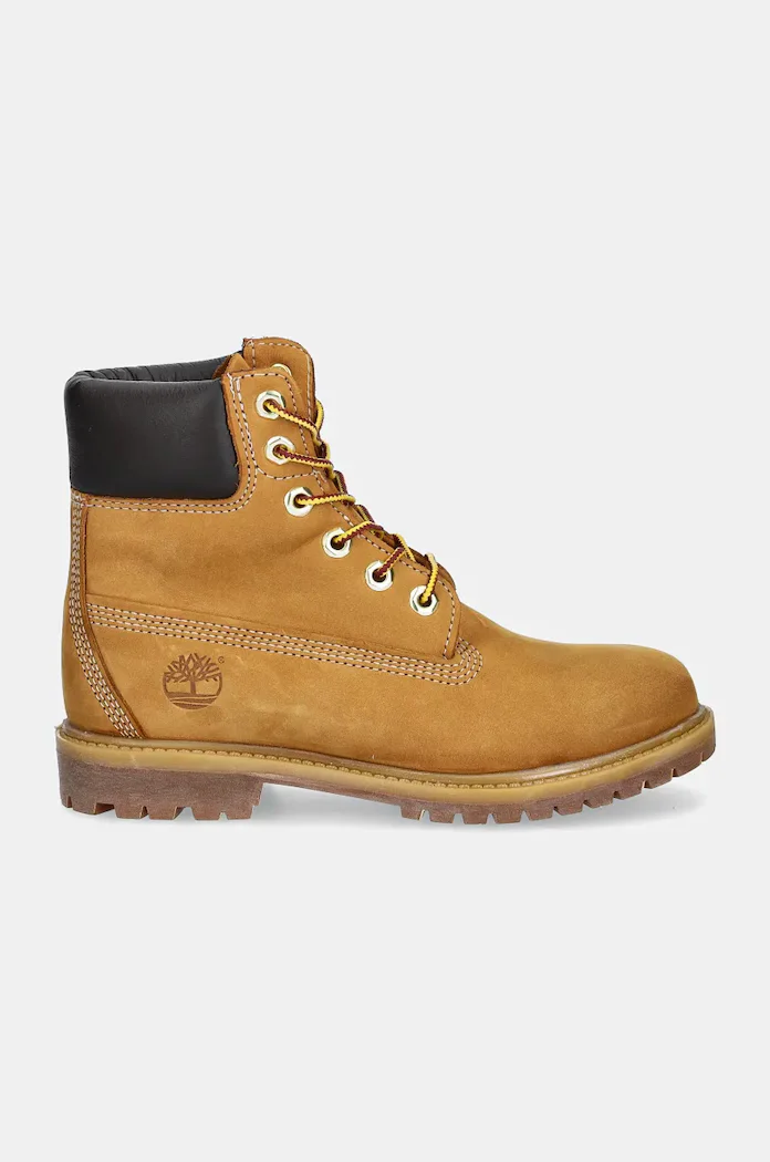 Timberland Кожени обувки Premium 6 Inch в кафяво с равна подметка с лека изолация TB1103617131