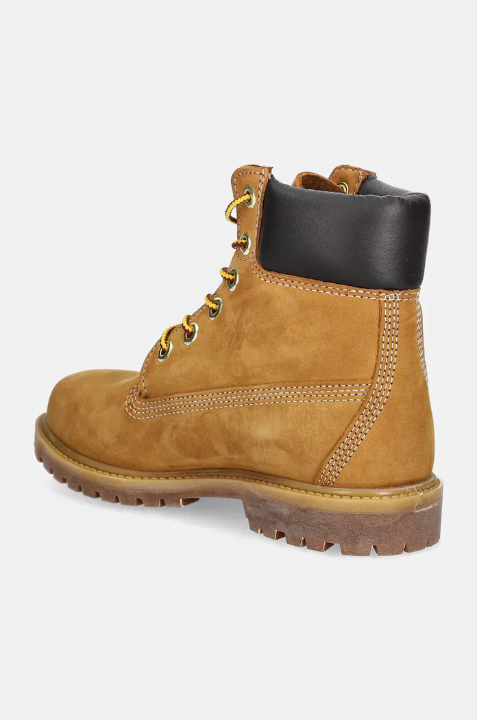 Timberland Кожени обувки Premium 6 Inch в кафяво с равна подметка с лека изолация TB1103617131