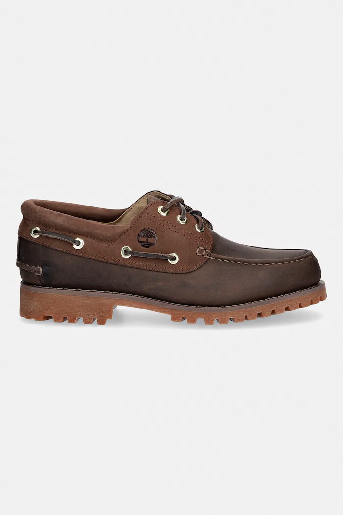 Timberland мокасини мъжки от кожа Authentic кафяви TB0A44YFAI21