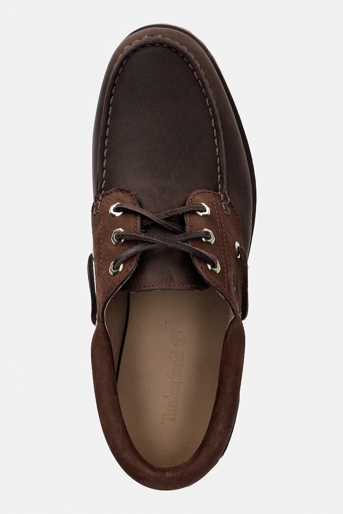Timberland мокасини мъжки от кожа Authentic кафяви TB0A44YFAI21
