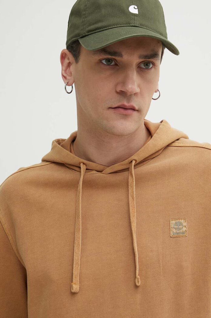 Timberland Суичър в кафяво с качулка с апликация TB0A5U9KP471