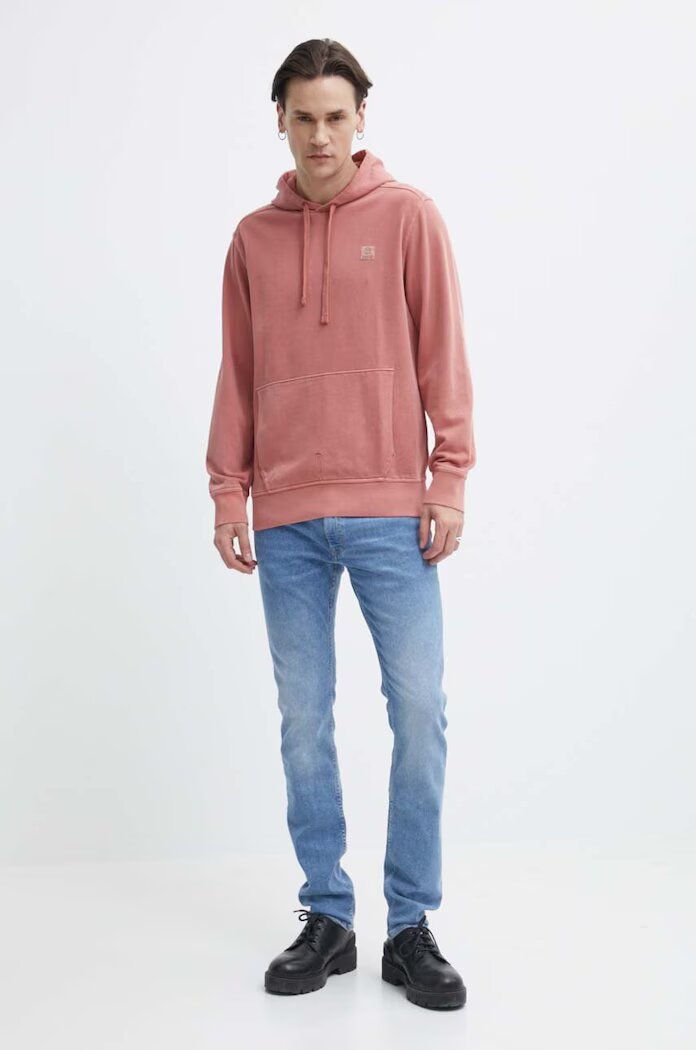 Timberland Суичър в розово с качулка с апликация TB0A5U9KEG61