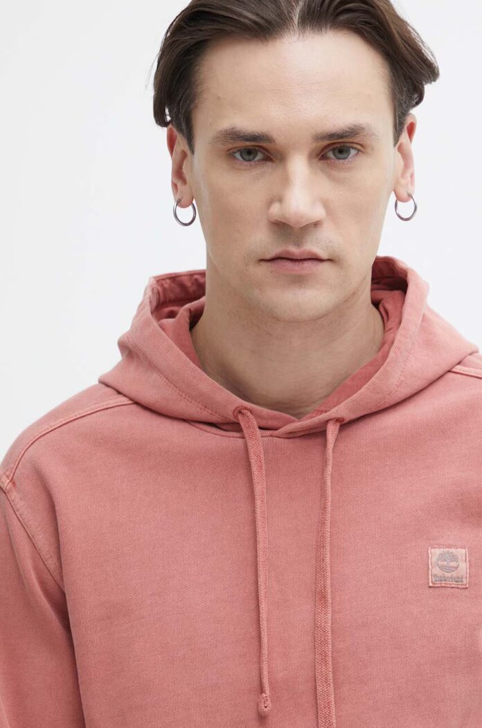 Timberland Суичър в розово с качулка с апликация TB0A5U9KEG61