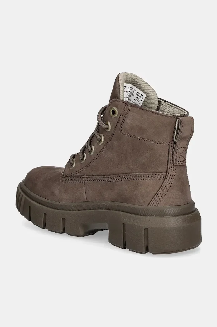 Timberland Велурени кубинки Greyfield в кафяво с платформа TB0A2FT6EM51
