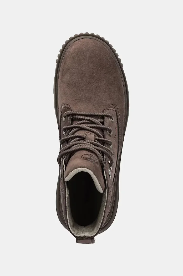 Timberland Велурени кубинки Greyfield в кафяво с платформа TB0A2FT6EM51