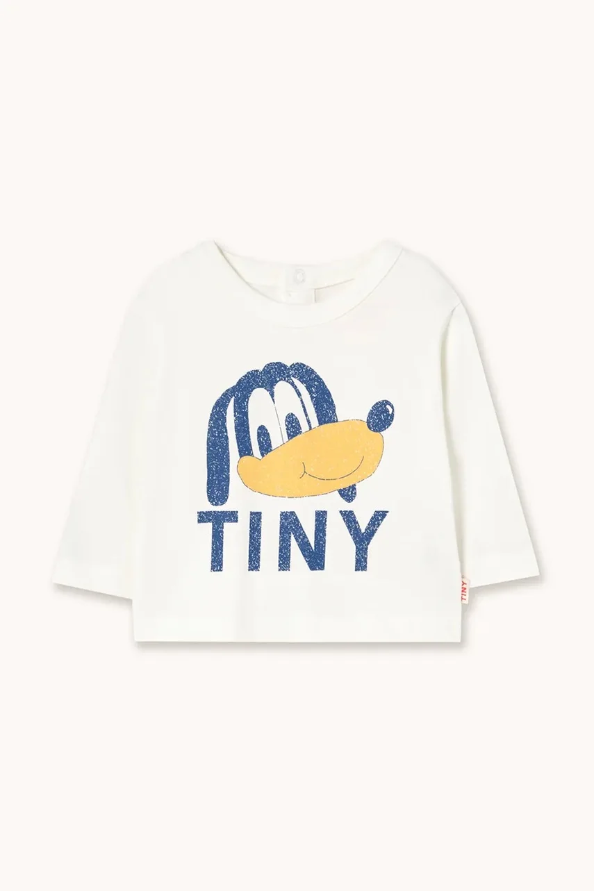 Tinycottons Бебешка памучна блуза с дълъг ръкав TINY DOG GRAPHIC BABY TEE
