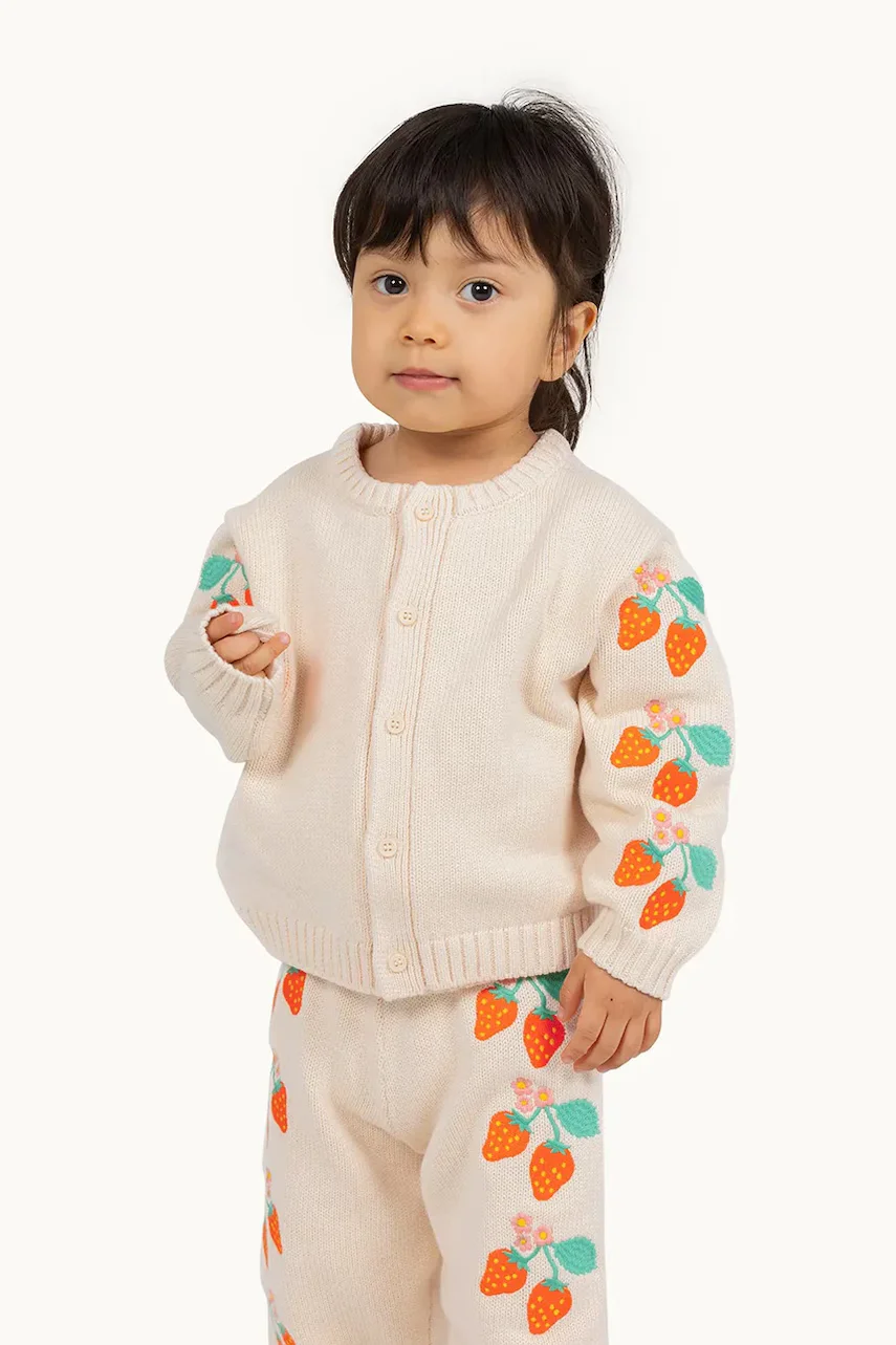 Tinycottons Бебешка памучна жилетка STRAWBERRIES BABY CARDIGAN